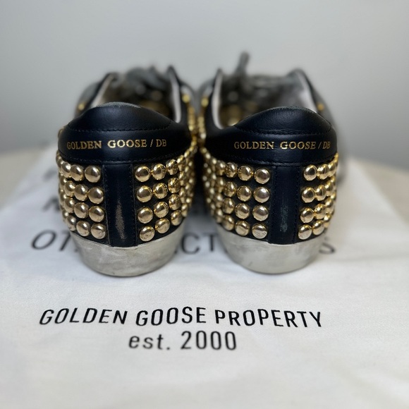 Golden Goose Superstar Sneaker Black/Gold Studs - Picture 4 of 7